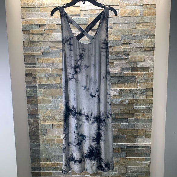 Como Vintage Cross Strap Tie Dye Dress - Picture 3 of 6
